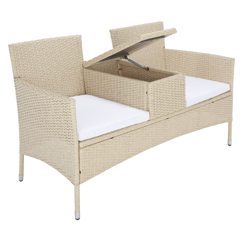 Causeuse avec coussins Pay, Beige