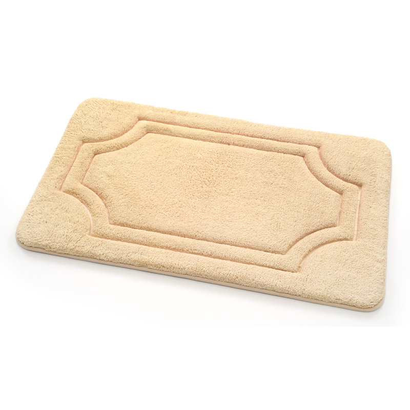 Morones Memory Foam Non-Slip Bath Rug, 21" W x 34" L, Biscotti Beige