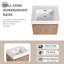 Meuble-lavabo simple 24,07 po avec plateau en résine Keenen