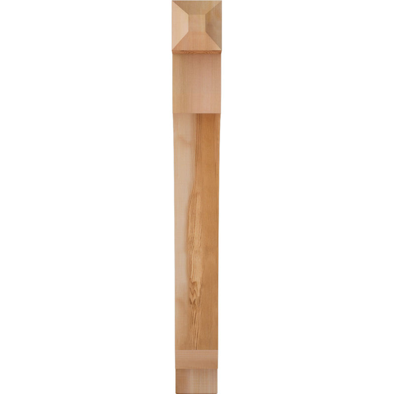 H Support en bois / corbeau, Western Red Cedar (Smooth), H 36 po x l 3,5 po x P 24 po