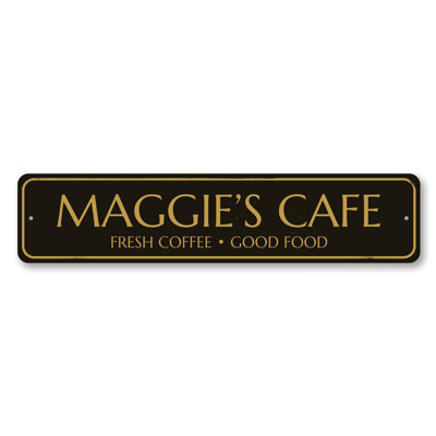 Enseigne de café personnalisée en aluminium