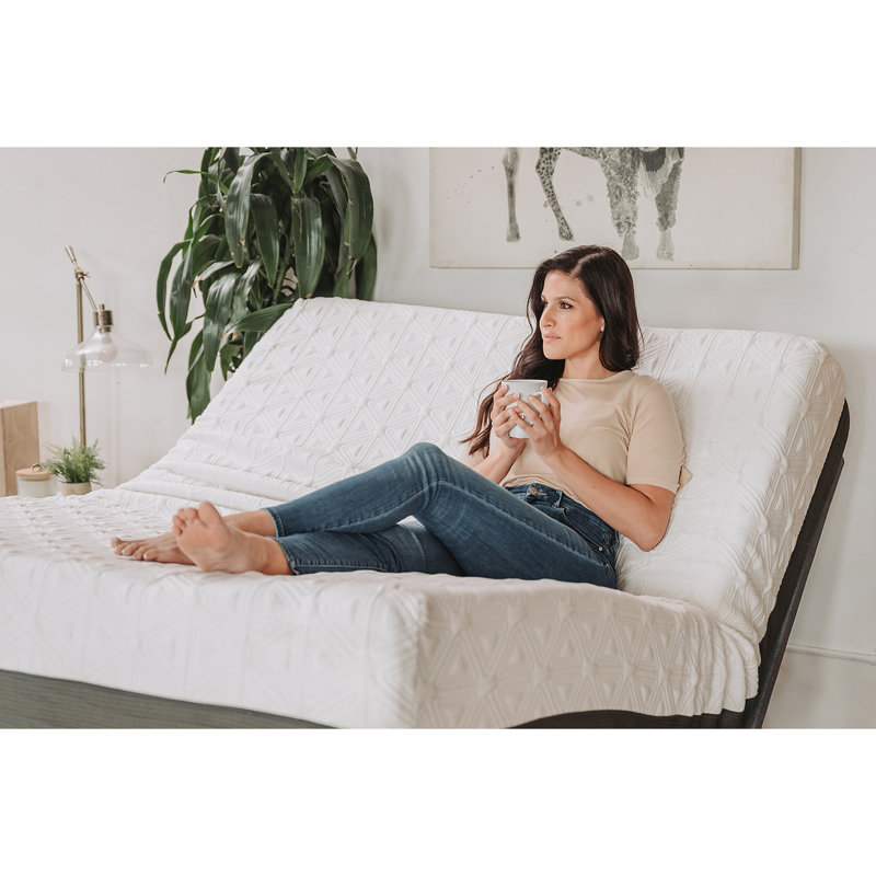 Matelas très grand en mousse viscoélastique gélifiée Sleep de 8 po - Mousse ventilée de 1 po, 3 coussins de 400 g / m², base 4 densité Pure Cooling, 76 W frais, 53 lb