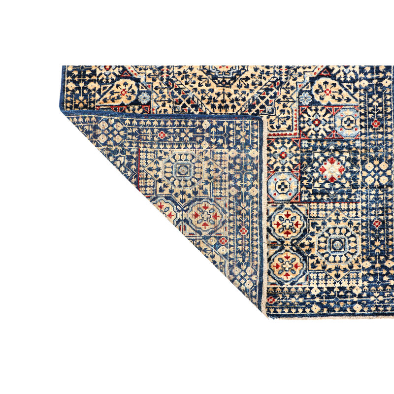 Aryana Hand-Knotted High-Quality Navy/Ivory Area Rug