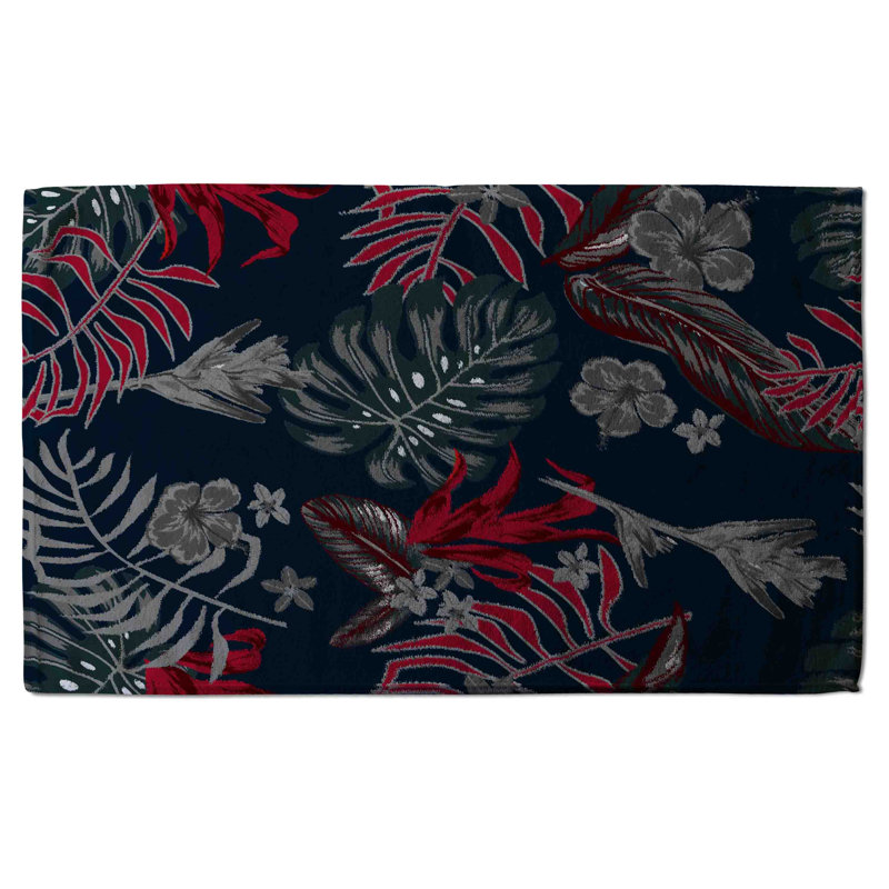 Cotton Floral Waffle Kitchen Towel