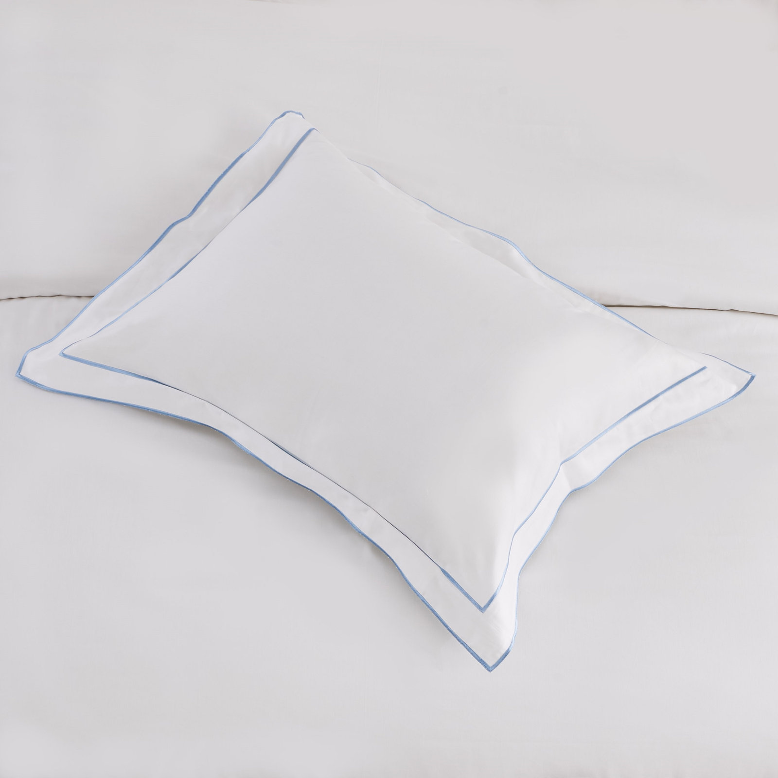 Evanston Cotton Duvet Cover Set, Blue, Twin Duvet Cover + 1 Standard Sham
