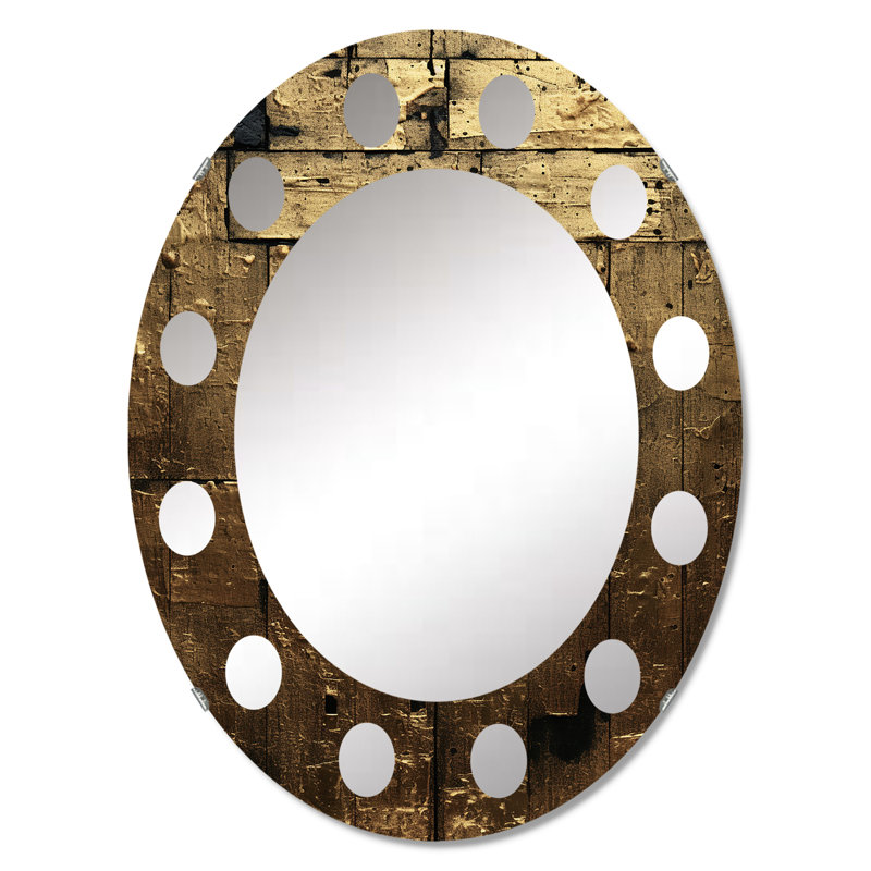 Lenecka - Miroir mural moderne ovale, 36 po x 24 po