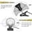 360° Rotating Book Clip Light Portable Reading Light