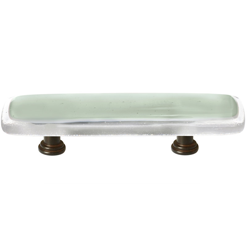 Poignée barre 3 po CTC, Bronze huilé, Vert épinette