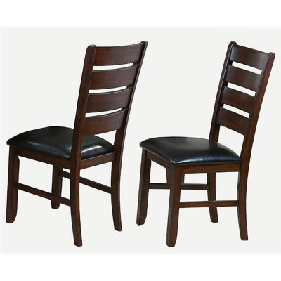 Ensemble de 2 chaises de salle à manger contemporaines en simili cuir