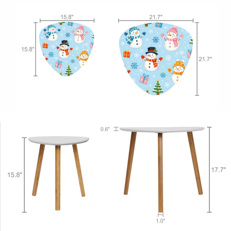 Ensemble de 2 tables basses gigognes Triangle