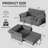 3-in-1 Convertible Sleeper Sofa Bed — Your Space, Transformed.-367050019