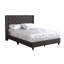 Très grand lit tapissier noir Elegant Transitional