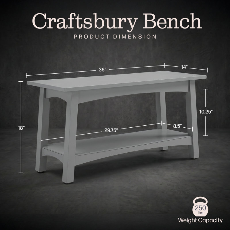 Banc de rangement Craftsbury, gris, Gris