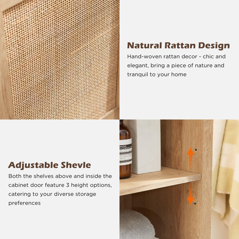 Armoire à linge en rotin Vanarsdale