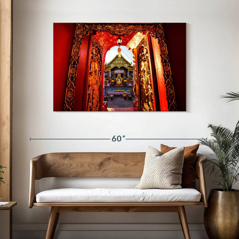 Porte Adella Wat Ming Muang, H 30 po x l 45 po