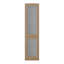 Armoire de rangement moderne en chêne naturel avec 5 tablettes et façade en verre-357569701