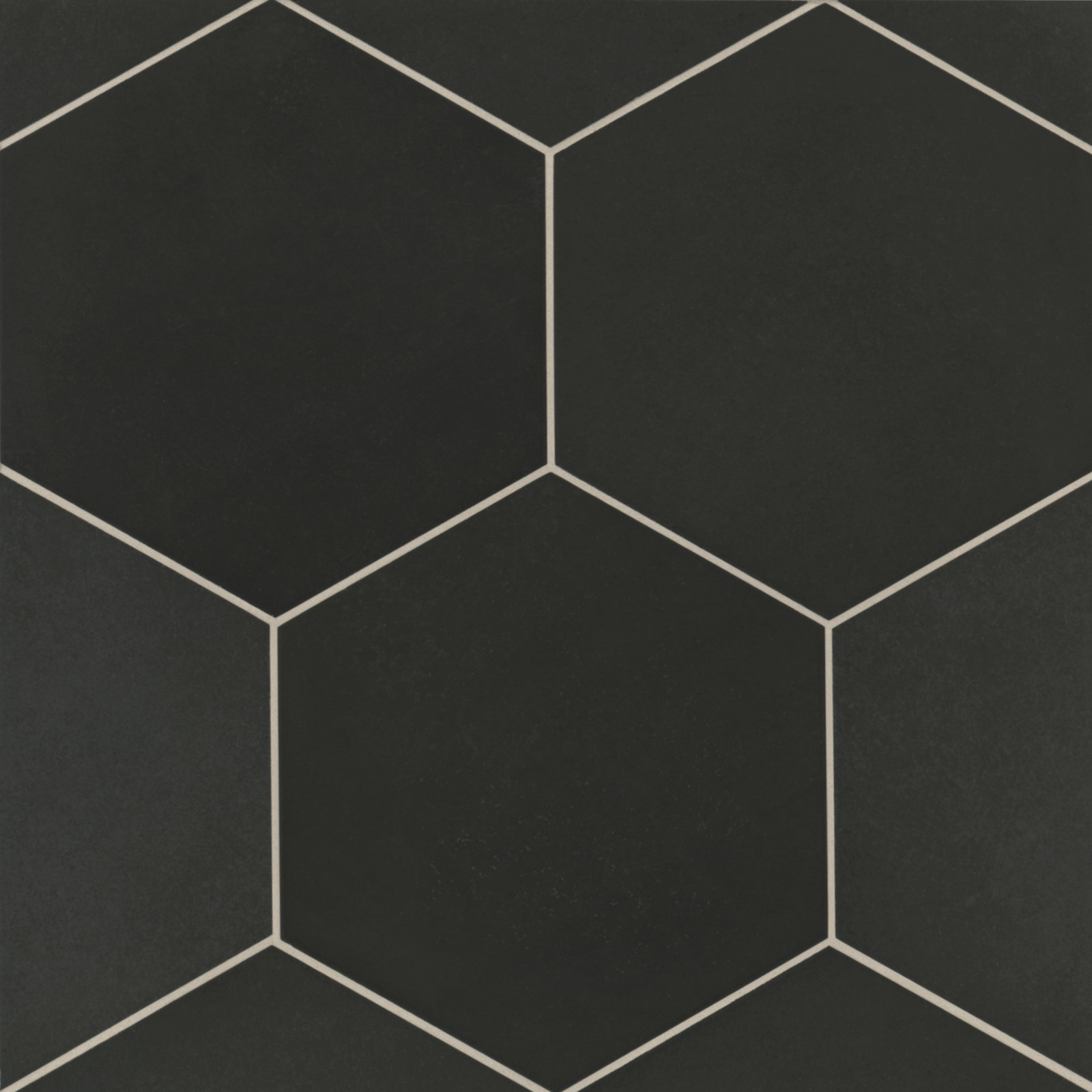 Makoto Matte Porcelain Tile, Kuroi Black