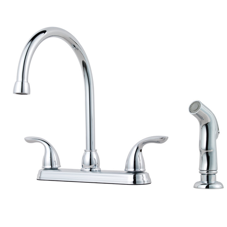 Double Handle Kitchen Faucet with Side Spray