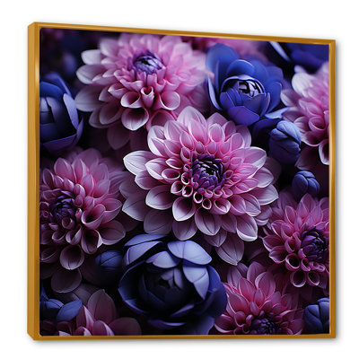 Purple Mums Blooming Bouquet - Mums Wall Art