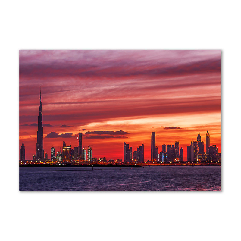 Sunset Dubai - Wrapped Canvas Print