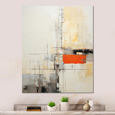 " Abstract PeachGray Road Collage "