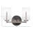 Atlas 2 Light Bath Bar Shown In Graphite Finish With 4” Clear Bubble Glass-677521881-677521882