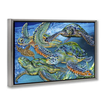 Cadre flottant pour la nage sous-marine Tortoise Family, design par Tim Jeffs