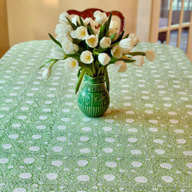 Eden Green Square Tablecloth, 60" Square