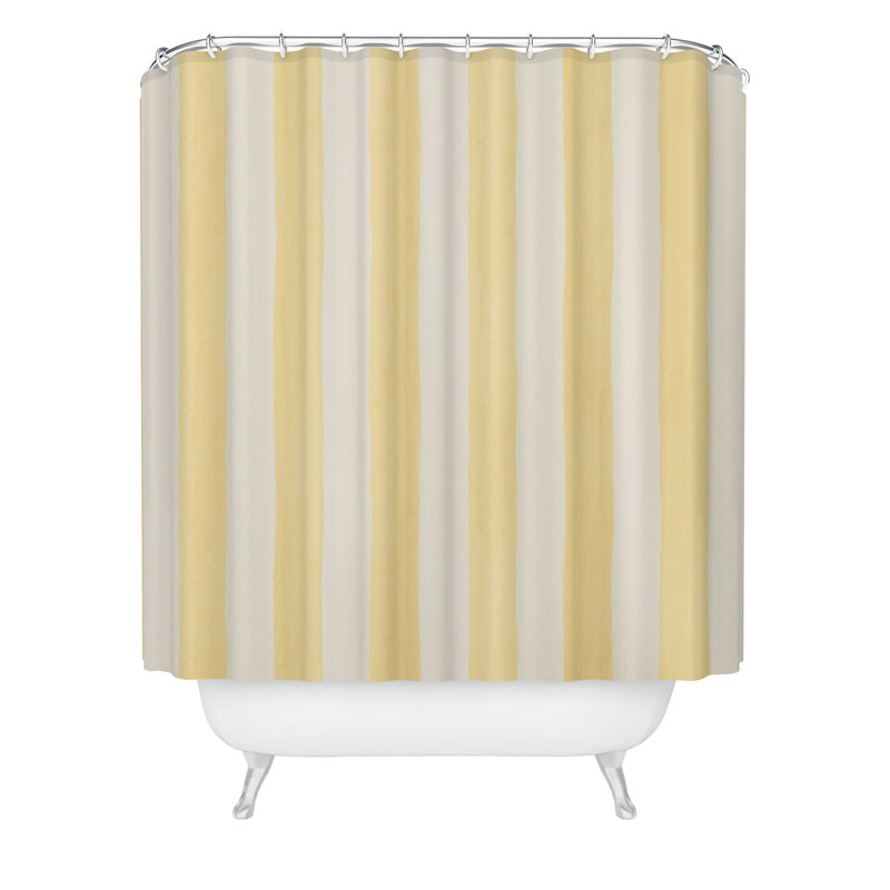 Rideau de douche Ninola Design, Cream/Yellow Striped