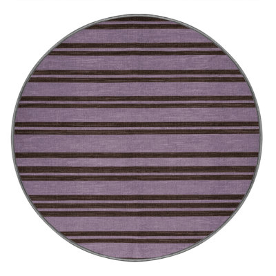 Tapis rose à rayures horizontales lavable à la machine