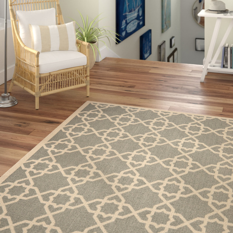 Courtyard Performance Geometric Indoor/Outdoor Area Rug, Rectangle 5'3" x 7'7"
