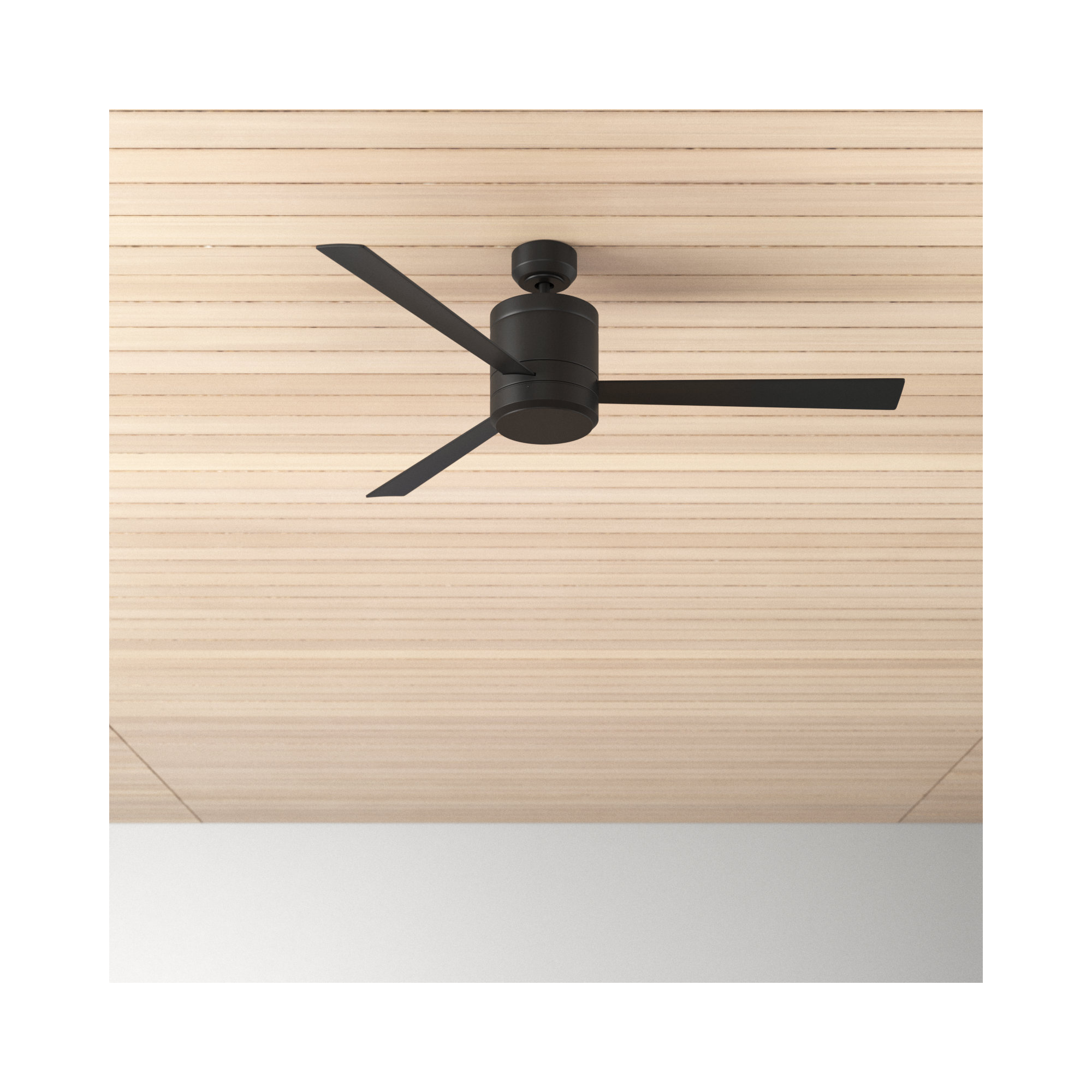 Vanna 52'' 3 Blade Ceiling Fan, Black