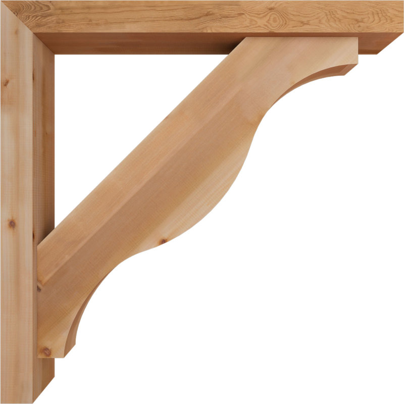 Support Funston Block avec support décalé, 44 x 44, Cèdre rouge occidental de l 5 1/2 po (lisse)