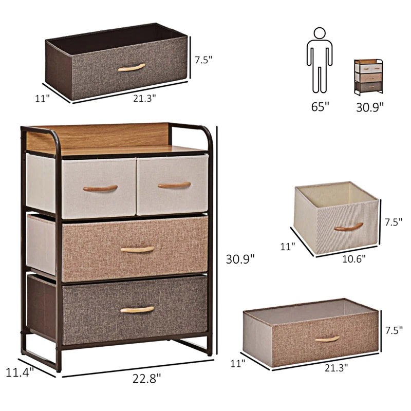 Commode de rangement autoportante