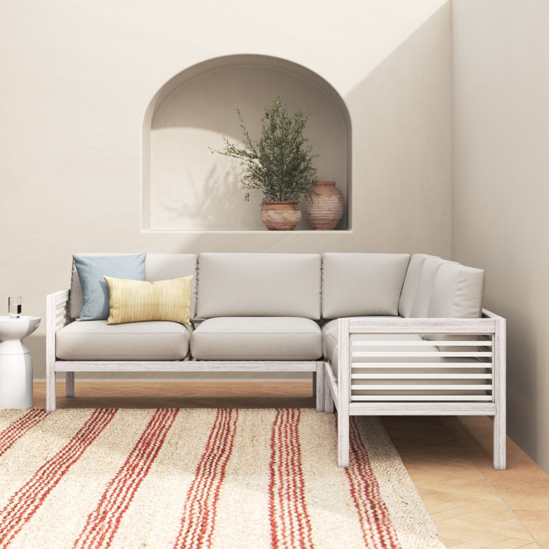 Canapé modulaire avec coussins Torland, Rumour Dove Outdura®