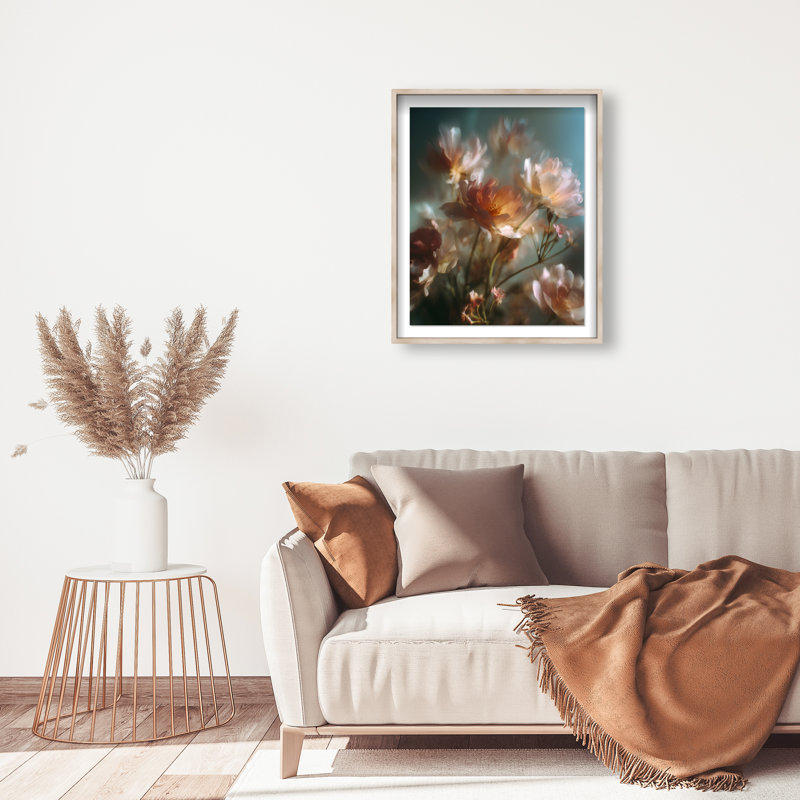 Mystic Meadow Framed Graphic Art, 46.5"H x 37.5"W, Natural Oak Shadowbox