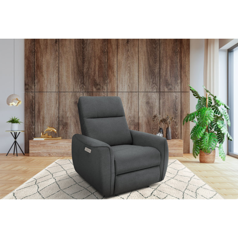 Sealy Posturepedic Wakely Motion Recliner with Power Headrest and USB Port, Grey