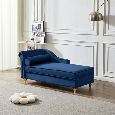 Chaise longue moderne avec revêtement en velours