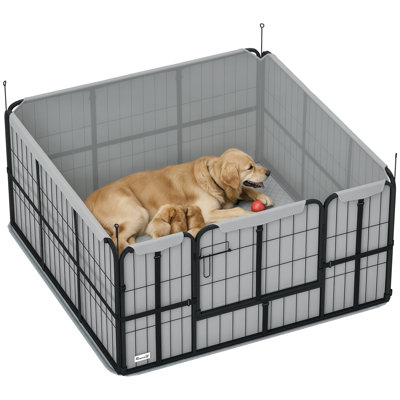 Boîte de mise bas pour chien, parc pour chiots, 48 po x 48 po x 23,6 po, pour chiens M&L