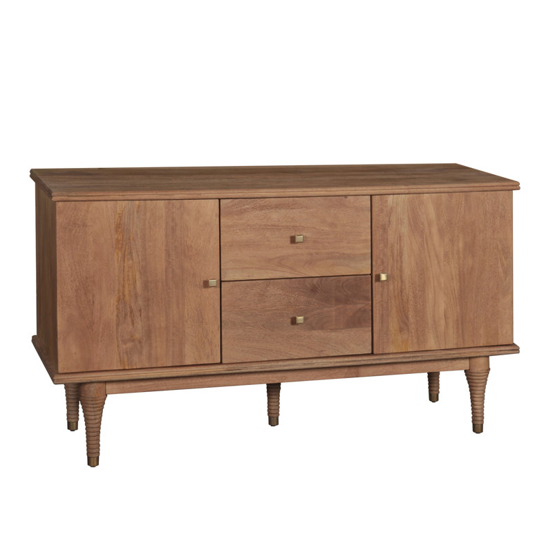 Provence 55" Sideboard in Natural Brown, Natural Brown