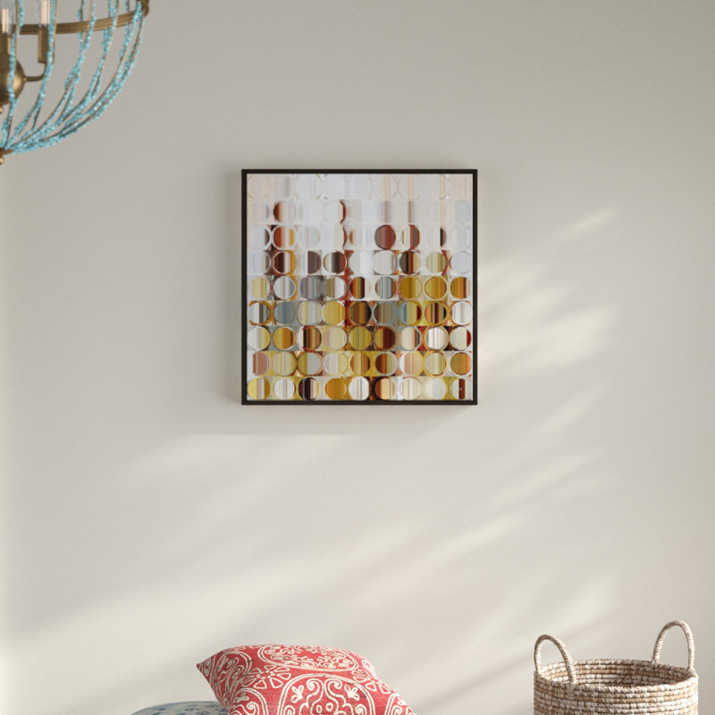 « cercles et carrés #36 », reproduction d’impression sur toile encadrée, H 21,5 po x l 21,5 po