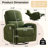 32" W Modern Chenille Swivel Rocker Glider Nursery Recliner with Adjustable Headrest and Lumbar Support-349017319