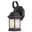 Dennishia 10.75 in. H 1-Light Medium Bronze Dusk to Dawn Sensor Outdoor Wall Sconce, Rust-Resistant Aluminum, Clear Seeded Glass Shade for Exterior Porch Patio Front Door or Garage