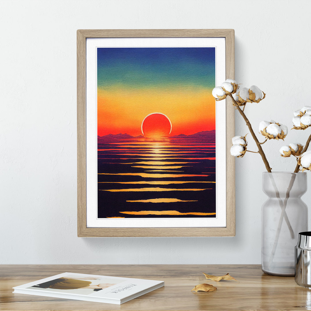 Serene Ocean Sunset - Single Picture Frame Print