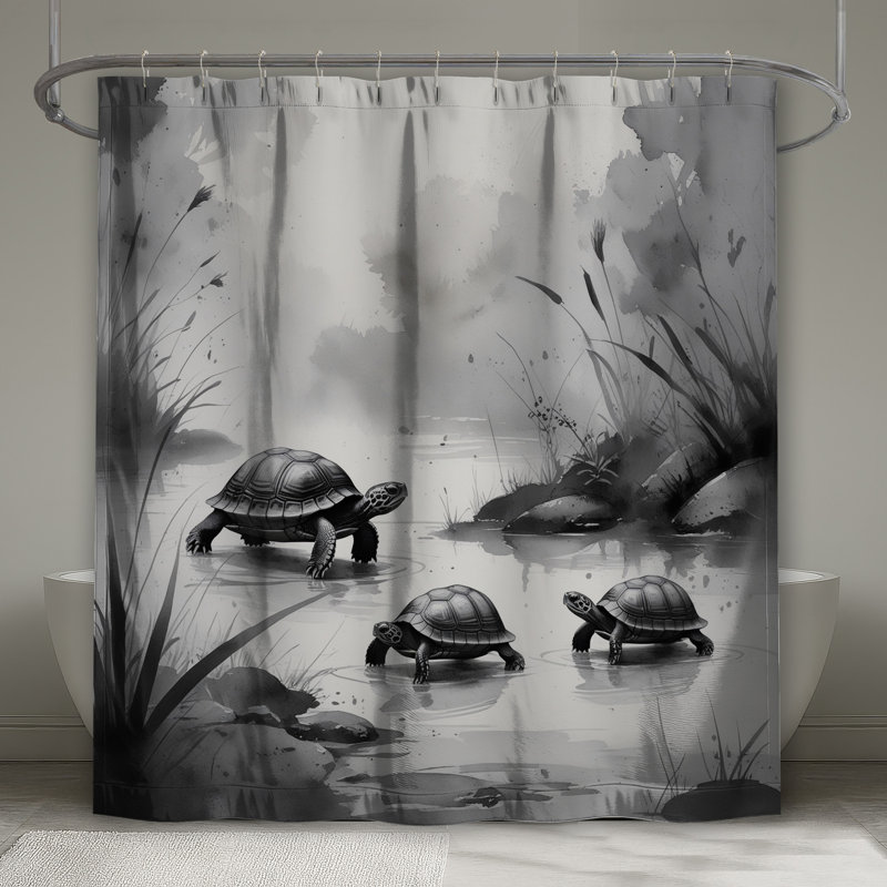 Rideaux de douche Turtles In Water, L 70 po x H 84 po
