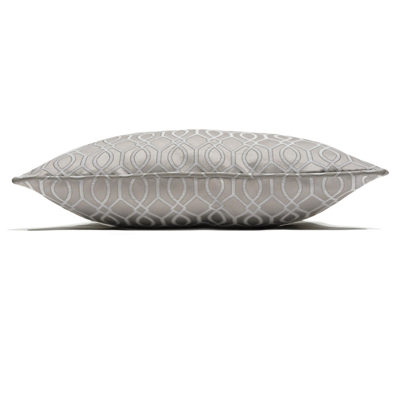 Geometric Square Cushion, Stone Grey