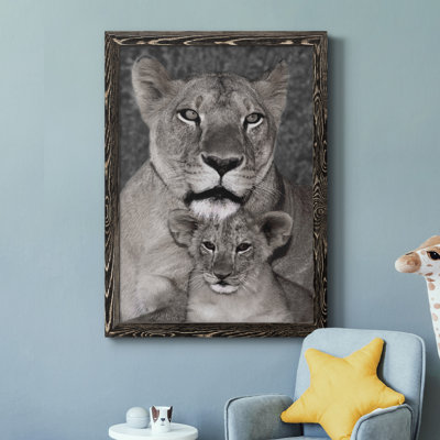 Lionne et louveteau - Photographie sur toile