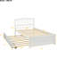 Lit plateforme simple avec lit gigogne, blanc - bois massif pour une structure de chambre apaisante