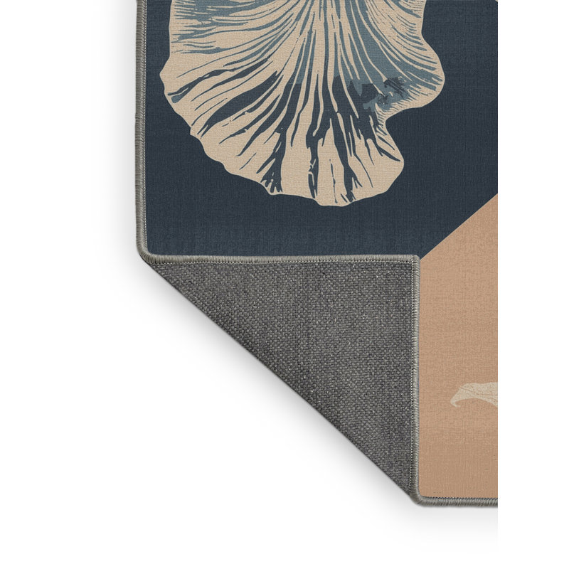 Tapis floral moelleux et moelleux à motif floral classique gris Iris, 5 x 7