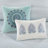 8 Piece Reversible Cotton Comforter Queen Blue - Floral Printed, Solid Euro Shams, Bedding Pattern, Bed Skirt, No Harmful Substances-119104767-119104768
